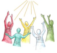 Sketch of choir singing