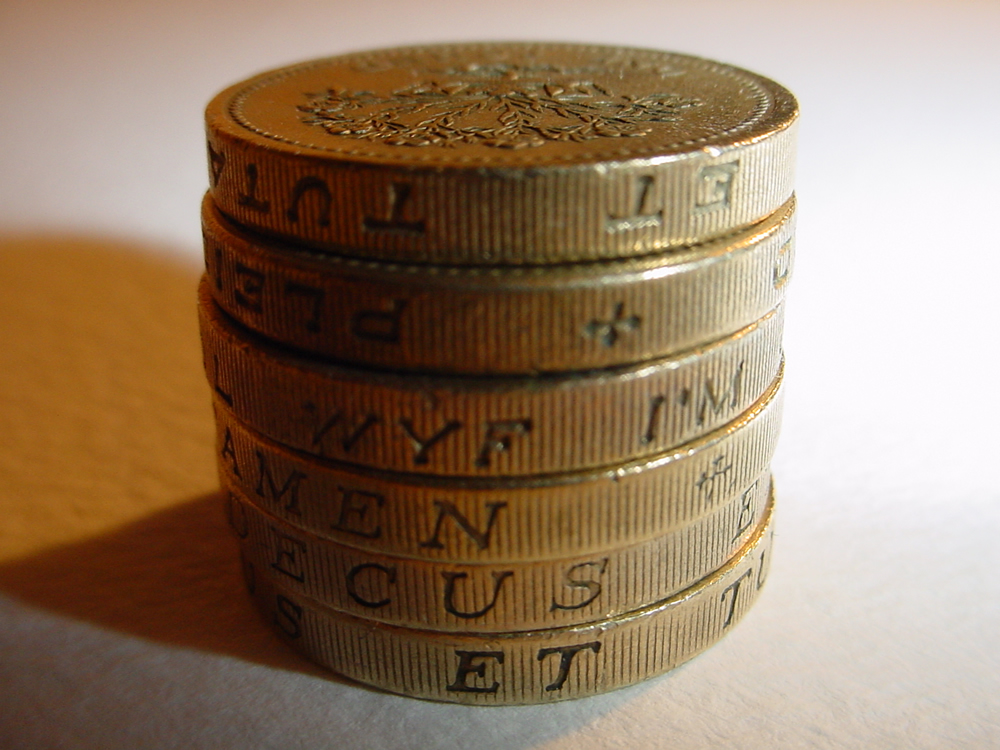 Pound coins photo